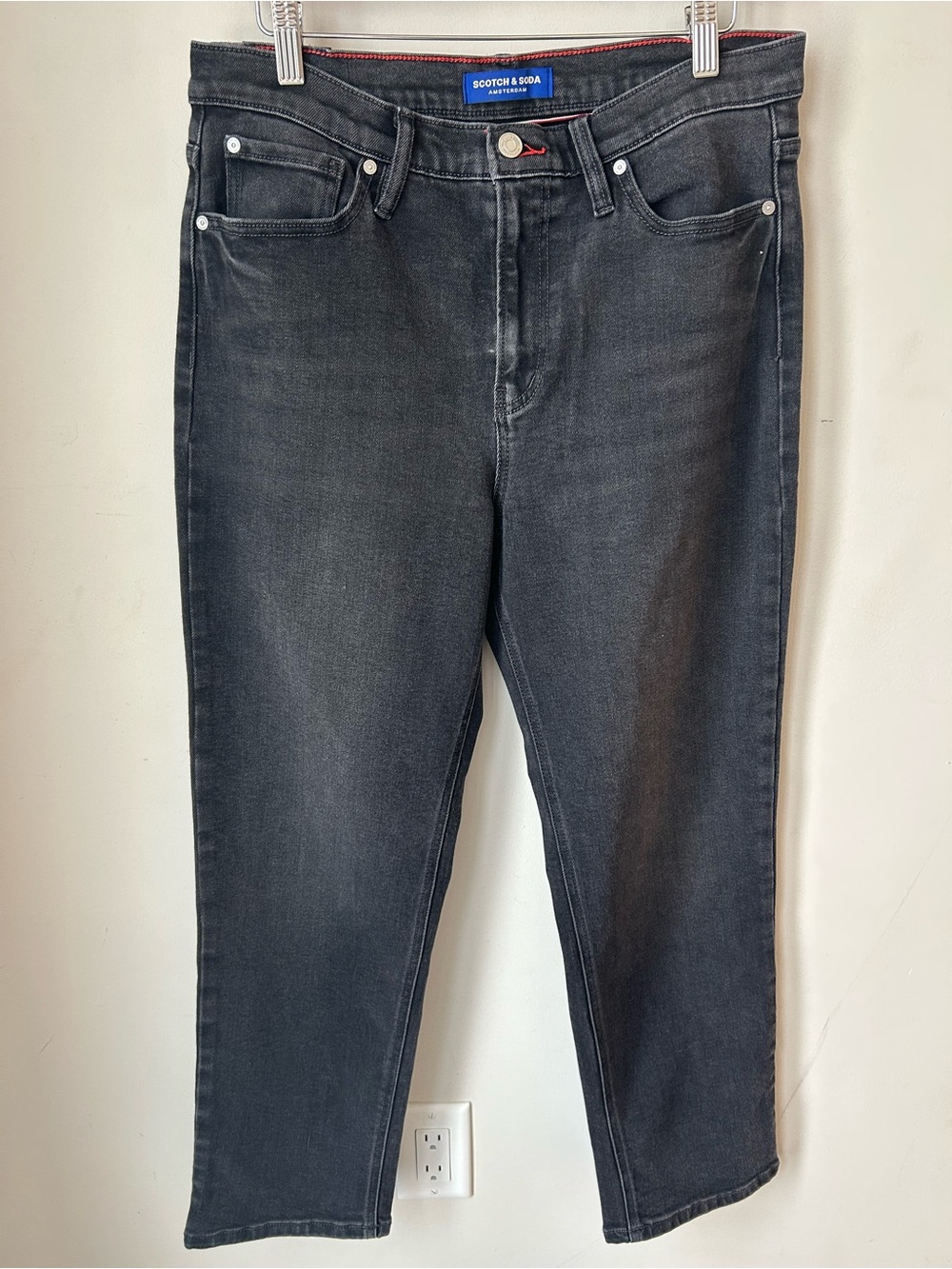 Scotch & Soda Amsterdam Women’s Black Grey Slim Ankle Jeans Grunge Gorpcore